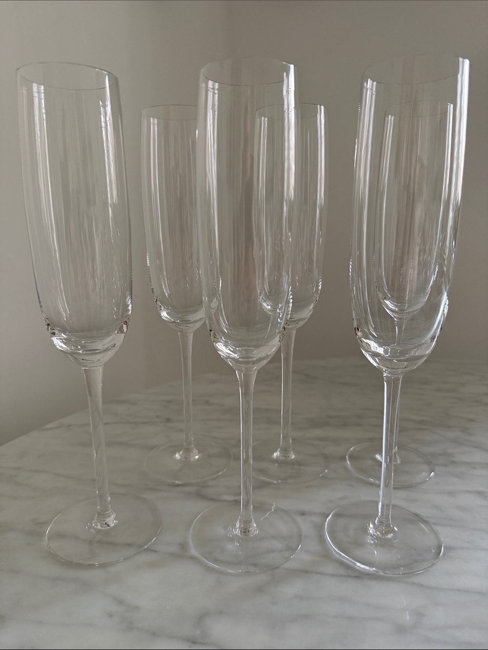 Calvin Klein Vintage 1990's Champagne Flutes - Set of 6